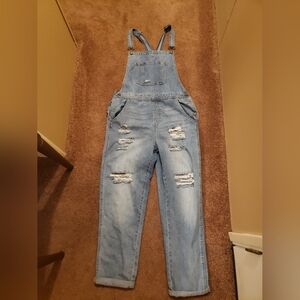 Black label by c'est toi boyfriend fit overalls medium wash